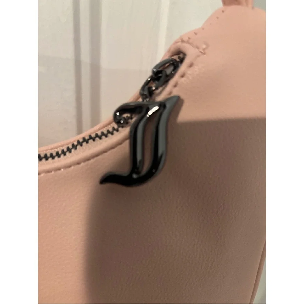 Juicy Couture Y2K Shoulder Bag Obsession Rhinestone Logo Purse‎ Handbag Pink - Picture 5 of 5